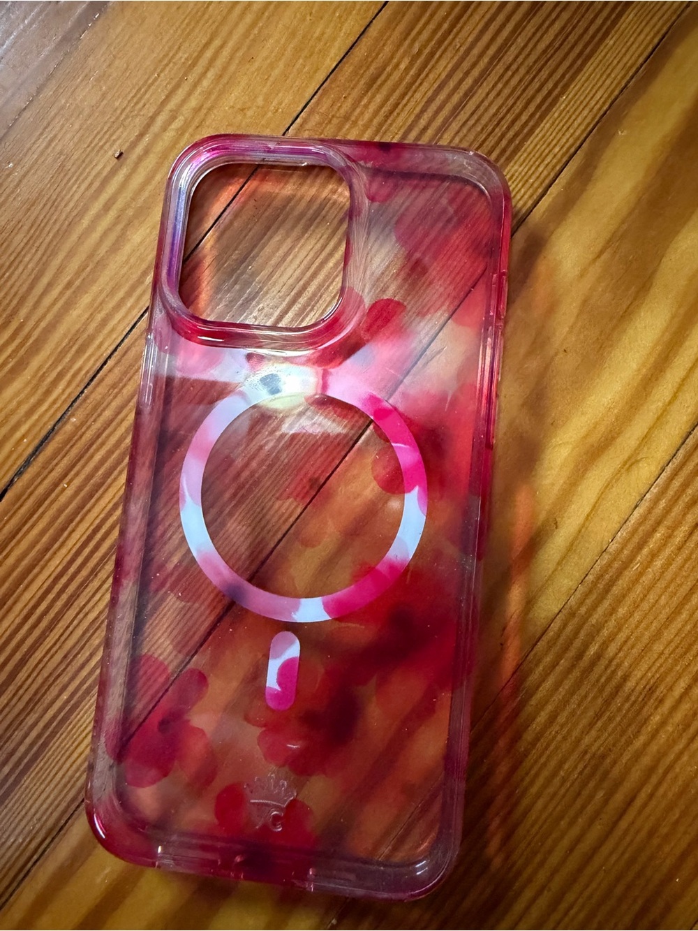 Velvet Caviar Pink Clear Floral MagSafe Phone Case